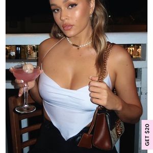 Party All Night Crop Top - White Fox